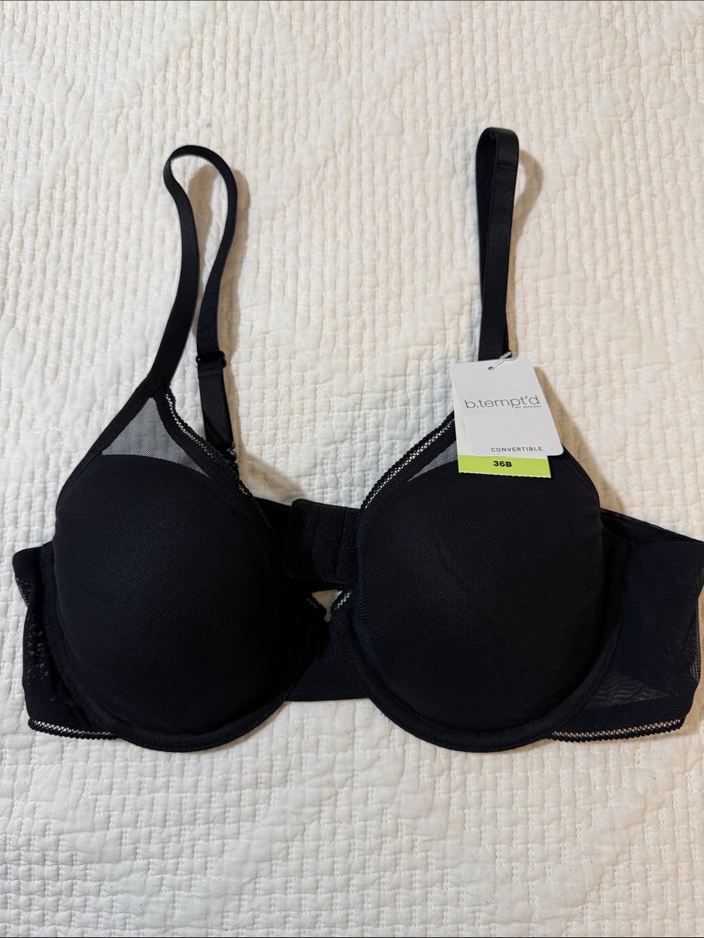 b.tempt’d Women's Black Convertible T-Shirt Bra